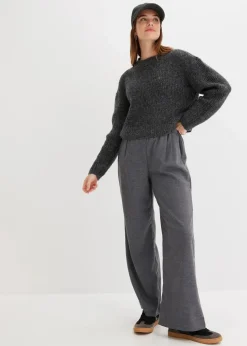 Damen bonprix Hosen|Nachhaltigere Materialien|Marlene-Hose in Wolloptik