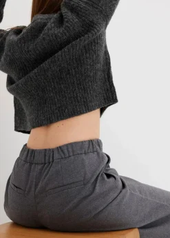 Damen bonprix Hosen|Nachhaltigere Materialien|Marlene-Hose in Wolloptik
