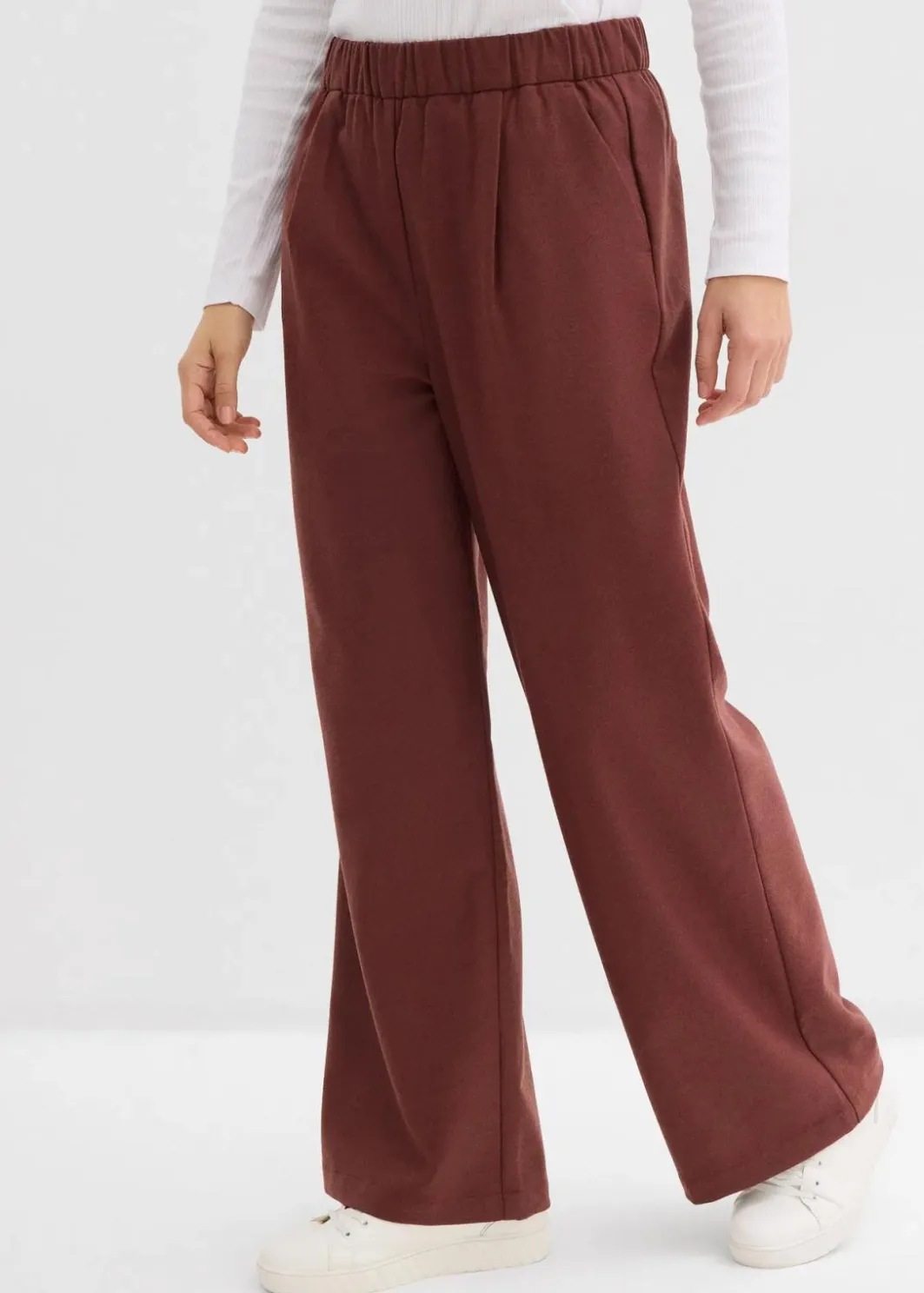 Damen bonprix Hosen|Nachhaltigere Materialien|Marlene-Hose in Wolloptik