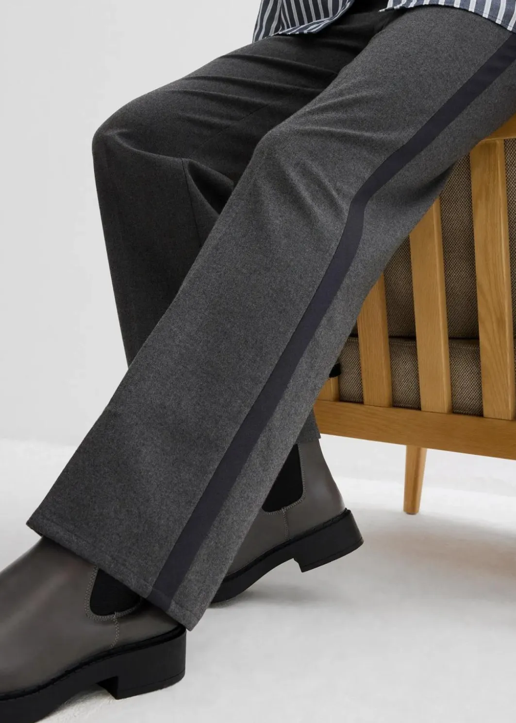 Hot Marlenehose in Wolloptik Damen Bekleidung·Kleider|Hosen