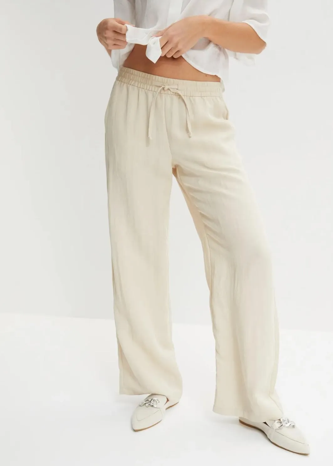Damen bonprix Bekleidung·Kleider|Hosen|Marlenehose mit Bequembund