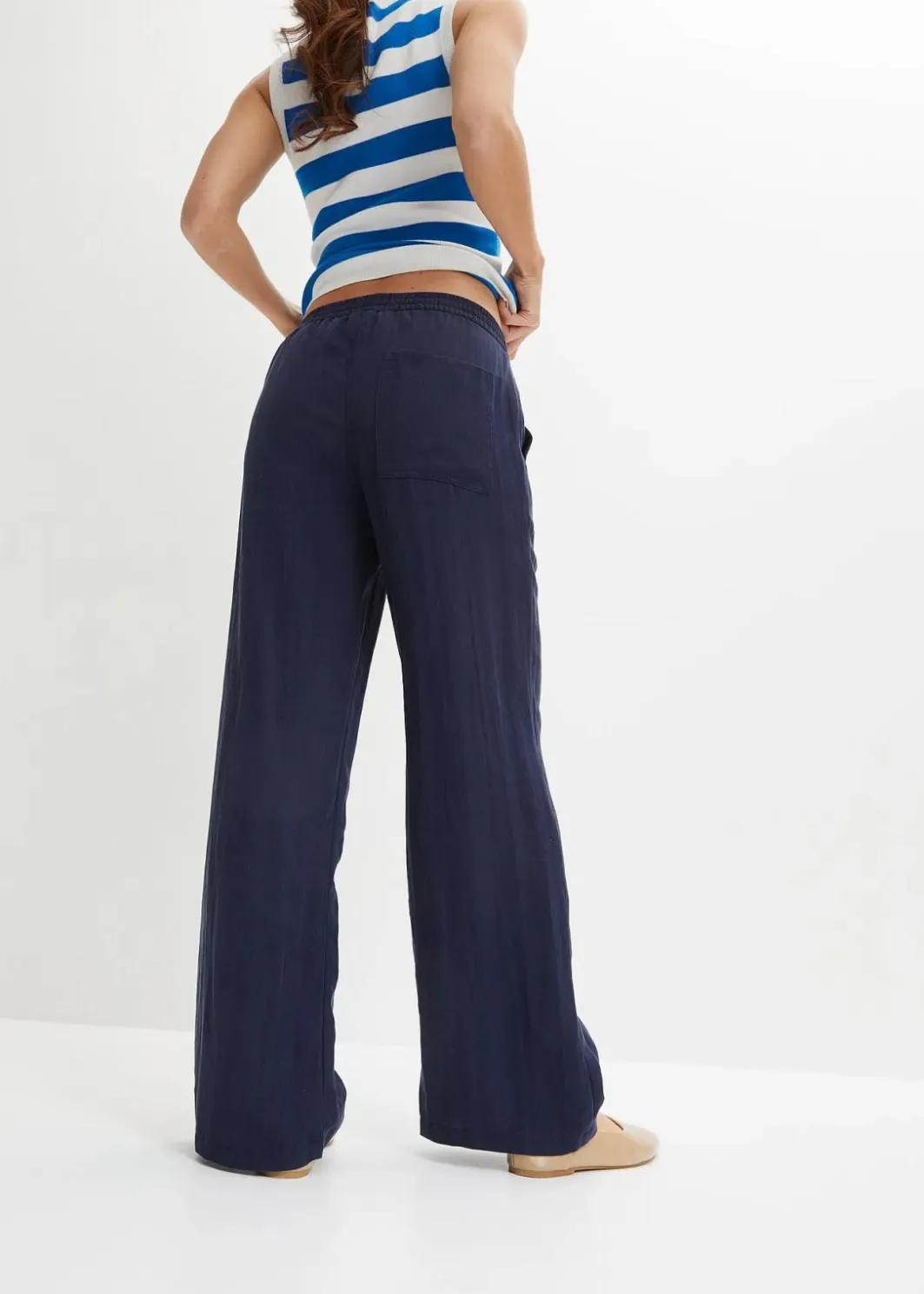 Damen bonprix Hosen|Bekleidung·Kleider|Marlenehose mit Bequembund