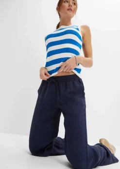 Damen bonprix Hosen|Bekleidung·Kleider|Marlenehose mit Bequembund