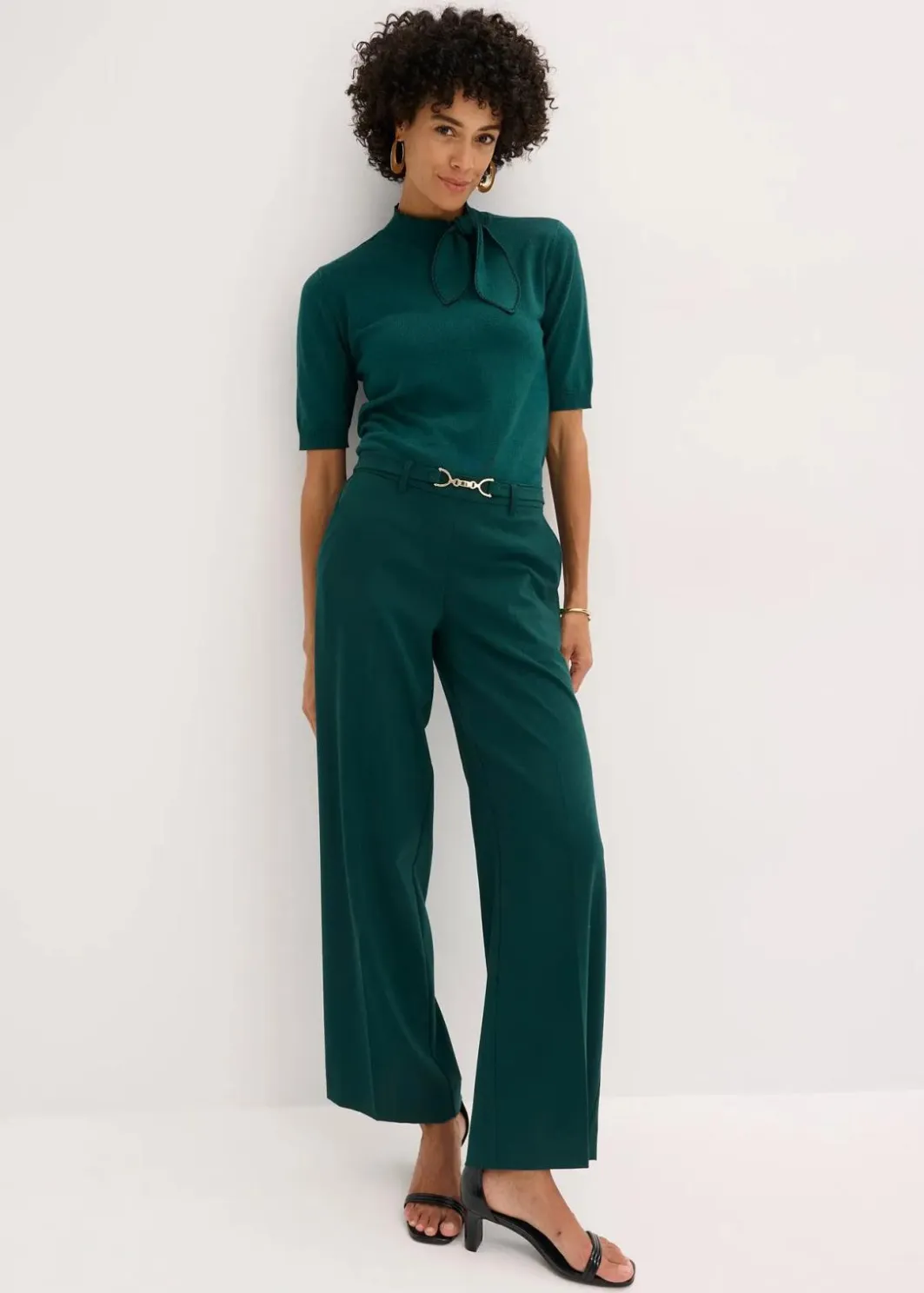 Online Marlenehose mit Ziergürtel Damen Hosen|Bekleidung·Kleider