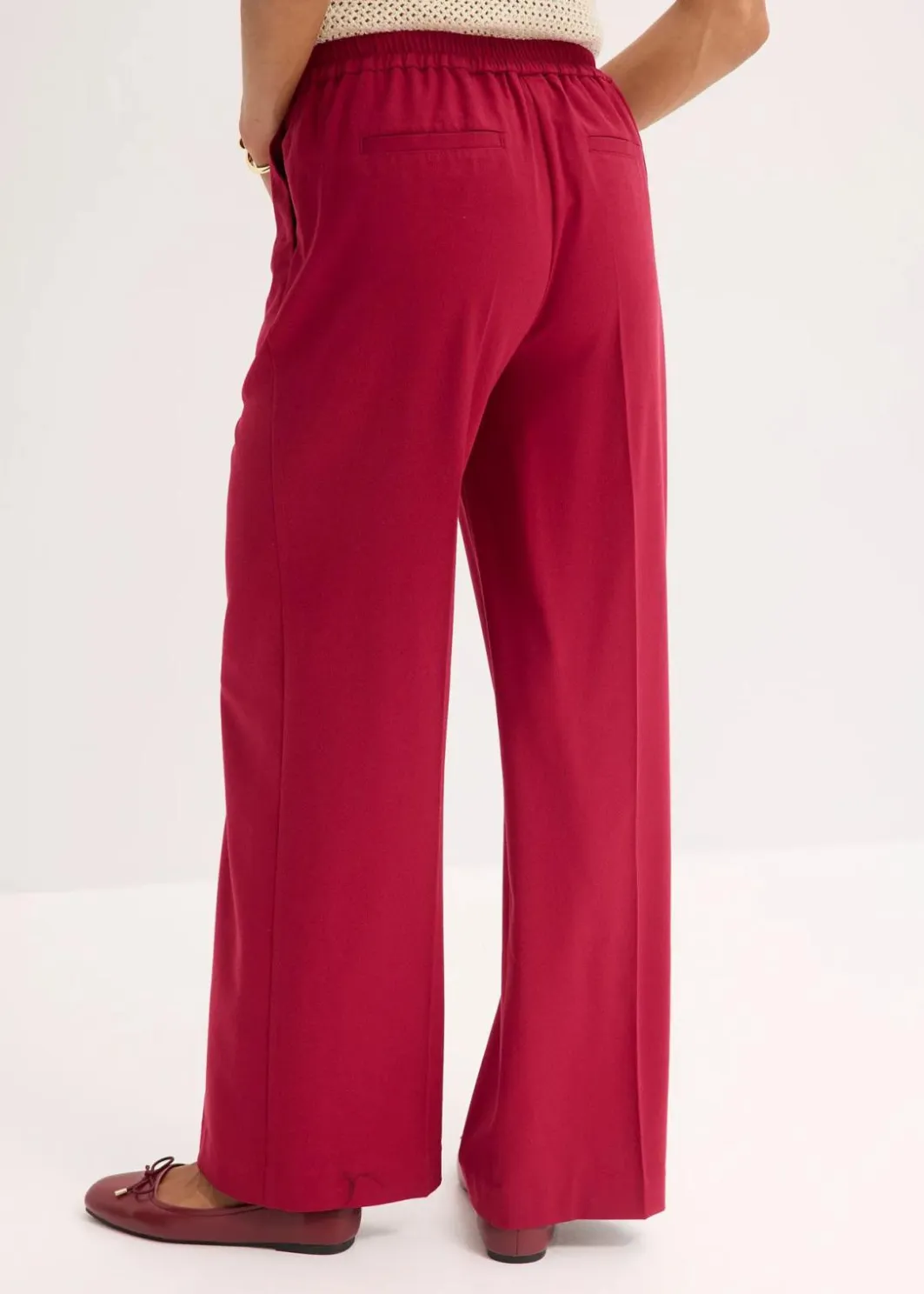 Damen bonprix Hosen|Bekleidung·Kleider|Marlenehose mit Ziergürtel