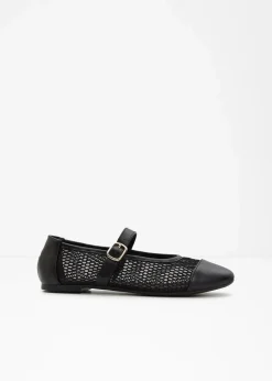 Damen bonprix Sommerschuhe|Mary-Janes mit Mesh-Einsatz