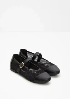 Damen bonprix Sommerschuhe|Mary-Janes mit Mesh-Einsatz