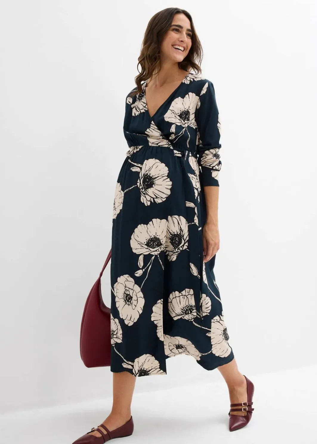 Discount Maxi- Wickelkleid für die Schwangerschaft und danach Damen Bekleidung·Blazer|Umstandsmode