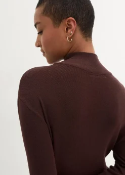 Damen bonprix Bekleidung·Umstandsmode|Bekleidung·Pullover & Strickjacken|Maxi-Feinstrickkleid aus fließendem Viskose-Mix