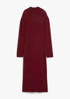 Damen bonprix Bekleidung·Umstandsmode|Bekleidung·Pullover & Strickjacken|Maxi-Feinstrickkleid aus fließendem Viskose-Mix