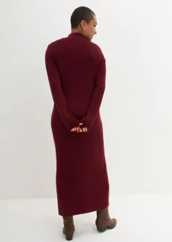 Damen bonprix Bekleidung·Umstandsmode|Bekleidung·Pullover & Strickjacken|Maxi-Feinstrickkleid aus fließendem Viskose-Mix