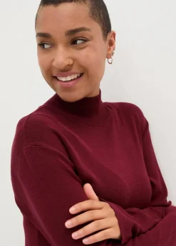 Damen bonprix Bekleidung·Umstandsmode|Bekleidung·Pullover & Strickjacken|Maxi-Feinstrickkleid aus fließendem Viskose-Mix