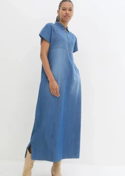 Damen bonprix Bekleidung·Pullover & Strickjacken|Kleider|Maxi-Jeanskleid