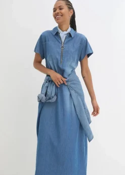 Damen bonprix Bekleidung·Pullover & Strickjacken|Kleider|Maxi-Jeanskleid