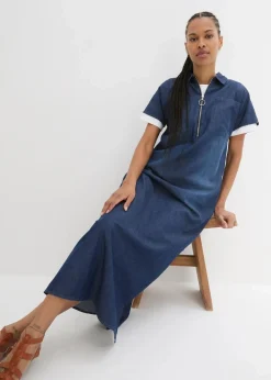 Discount Maxi-Jeanskleid Damen Kleider|Bekleidung·Pullover & Strickjacken