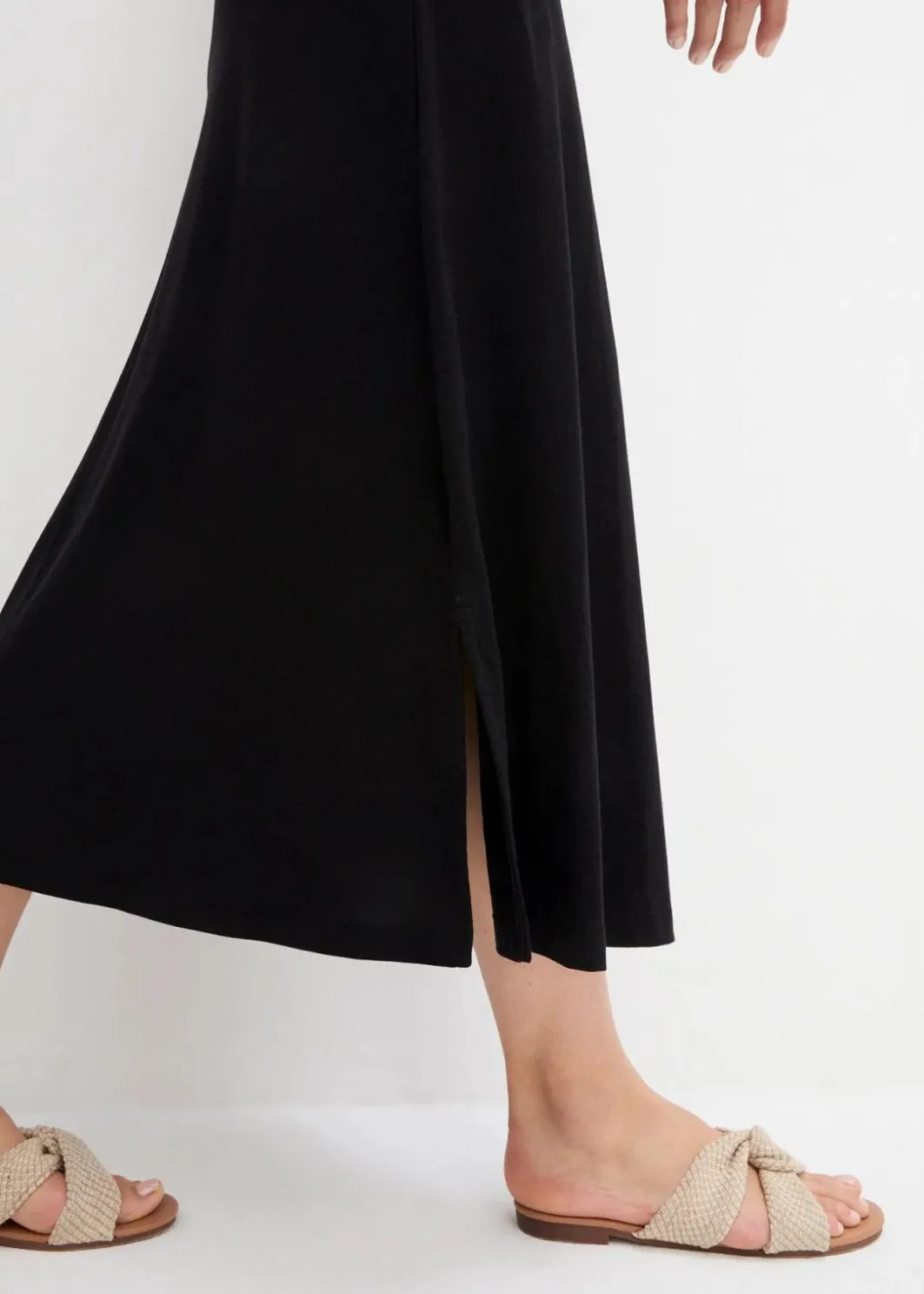 Damen bonprix Kleider|Maxikleid aus Baumwoll- Viskose Mischung