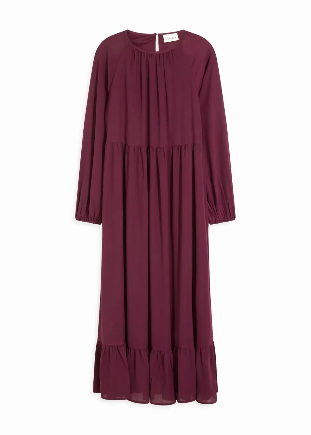 Damen bonprix Kleider|Bekleidung·Pullover & Strickjacken|Maxikleid aus Chiffon