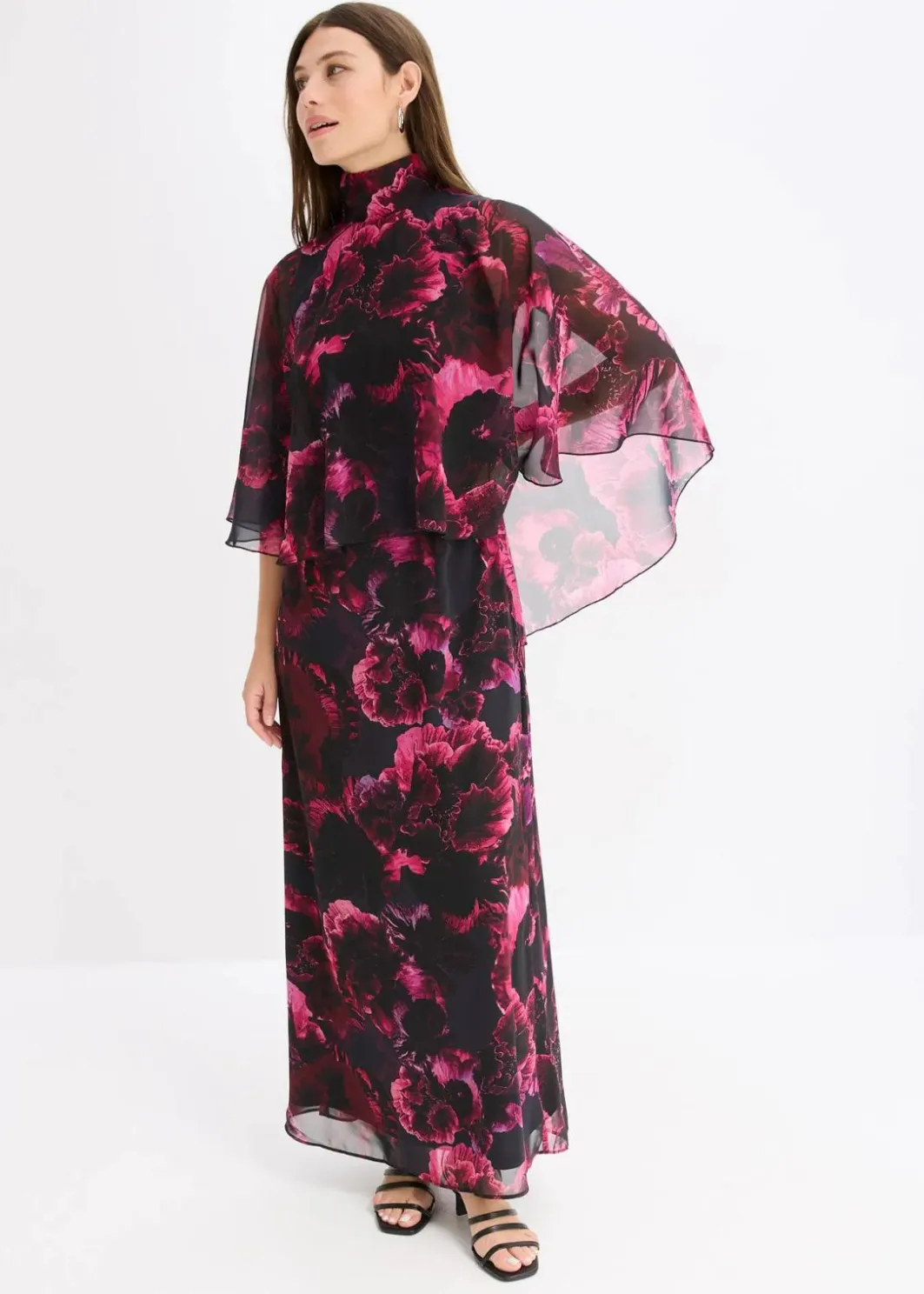 Hot Maxikleid aus feinem Chiffon Damen Bekleidung·Pullover & Strickjacken|Festliche Mode