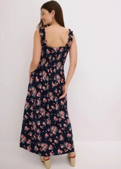 Damen bonprix Nachhaltigere Materialien|Kleider|Maxikleid aus fließendem Viskose-Mix