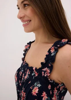 Damen bonprix Nachhaltigere Materialien|Kleider|Maxikleid aus fließendem Viskose-Mix