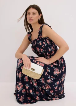 Damen bonprix Nachhaltigere Materialien|Kleider|Maxikleid aus fließendem Viskose-Mix