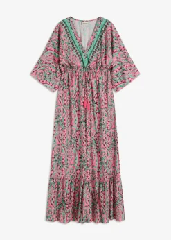 Sale Maxikleid aus fließender Viskose Damen Kleider
