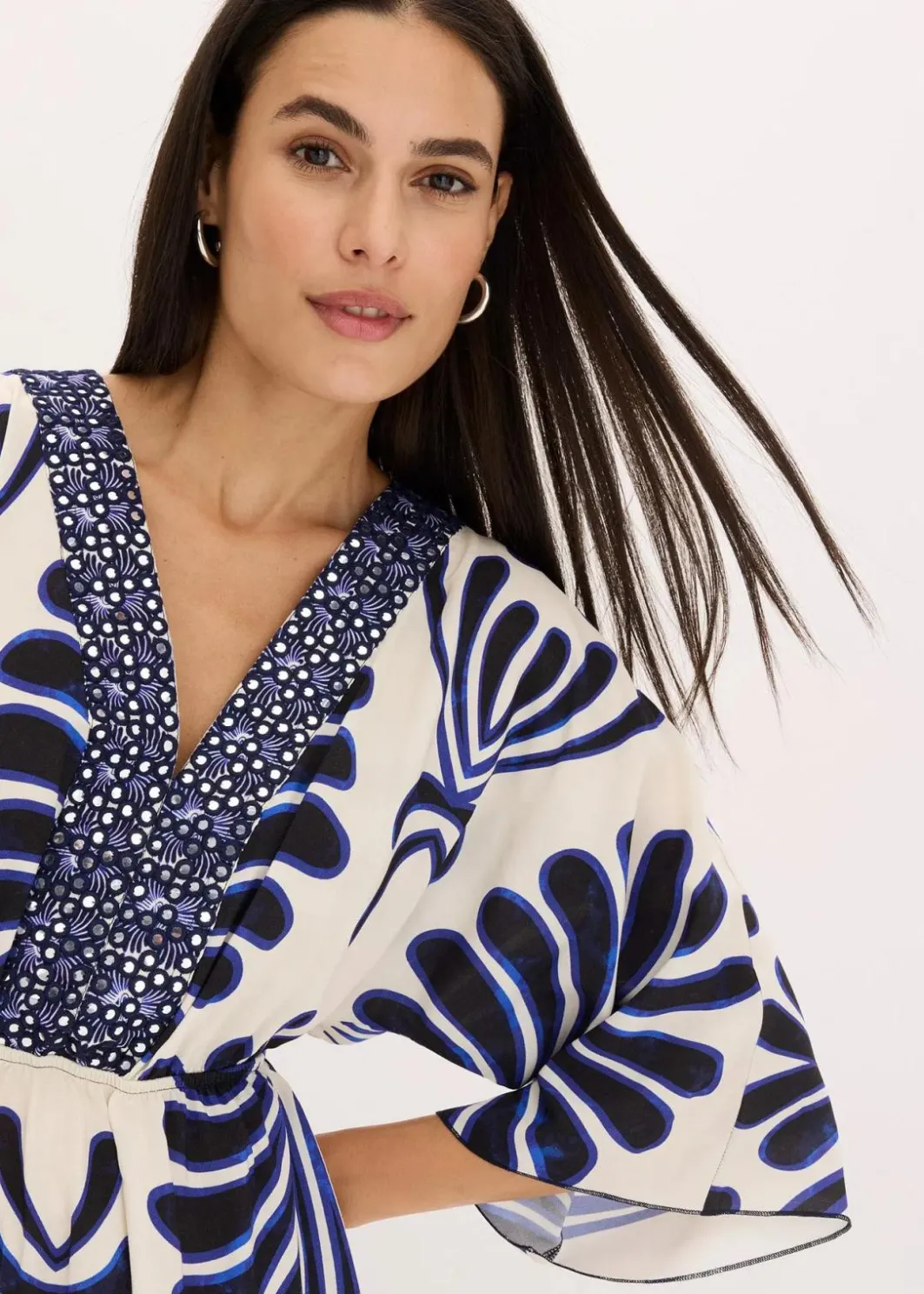 Maxikleid aus fließender Viskose Damen Kleider|Bekleidung·Pullover & Strickjacken