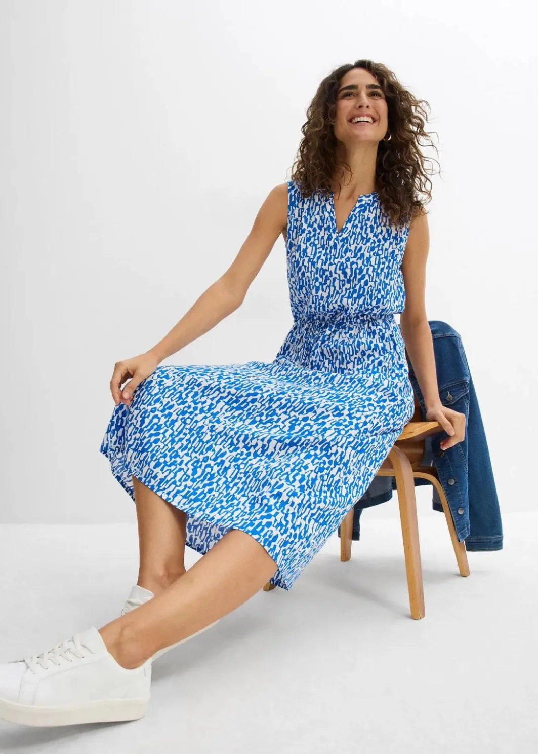 Damen bonprix Nachhaltigere Materialien|Kleider|Maxikleid aus fließender Viskose