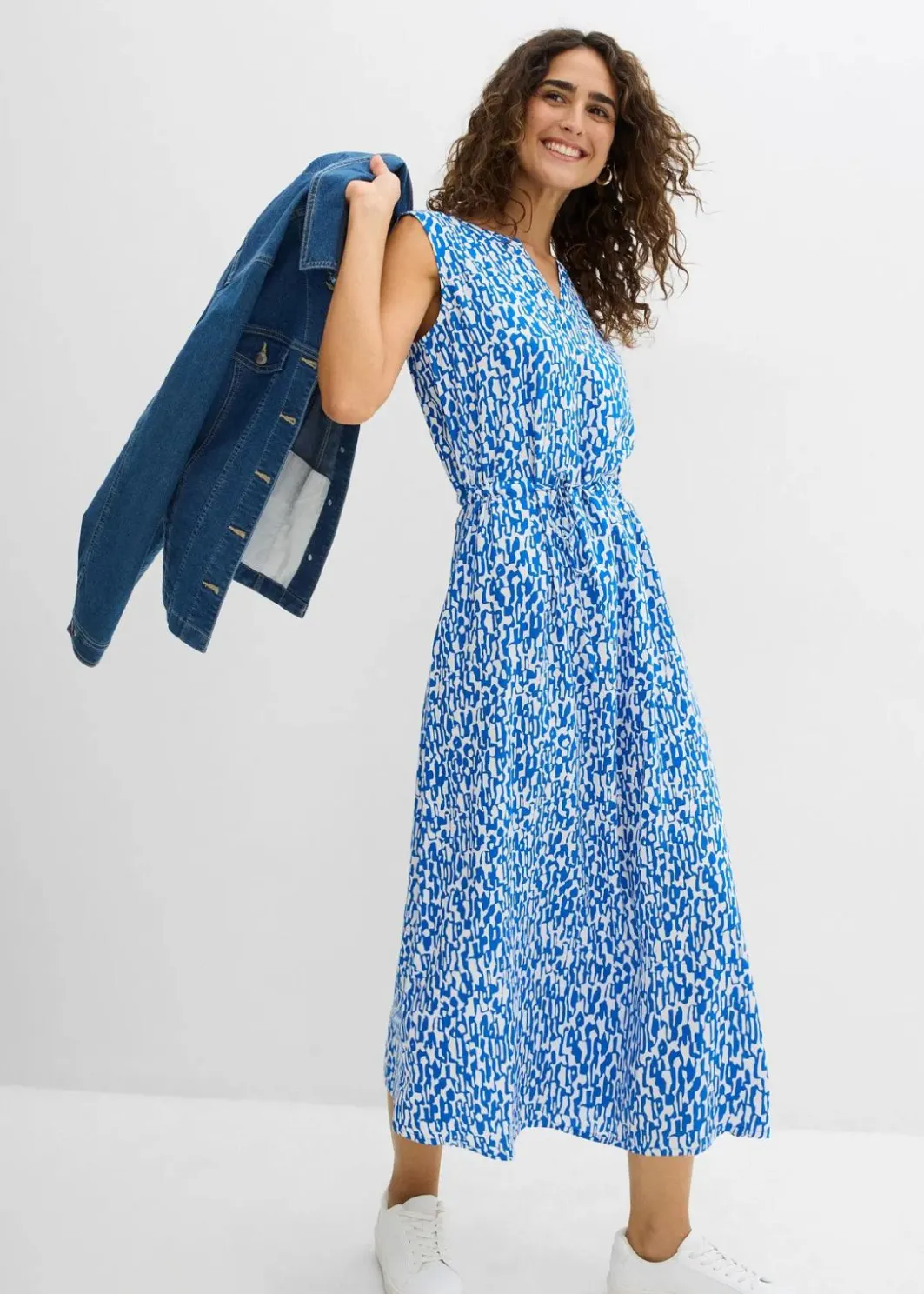 Damen bonprix Nachhaltigere Materialien|Kleider|Maxikleid aus fließender Viskose