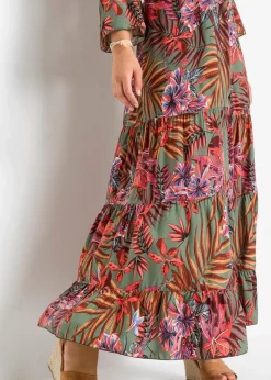 Damen bonprix Nachhaltigere Materialien|Kleider|Maxikleid aus fließender Viskose