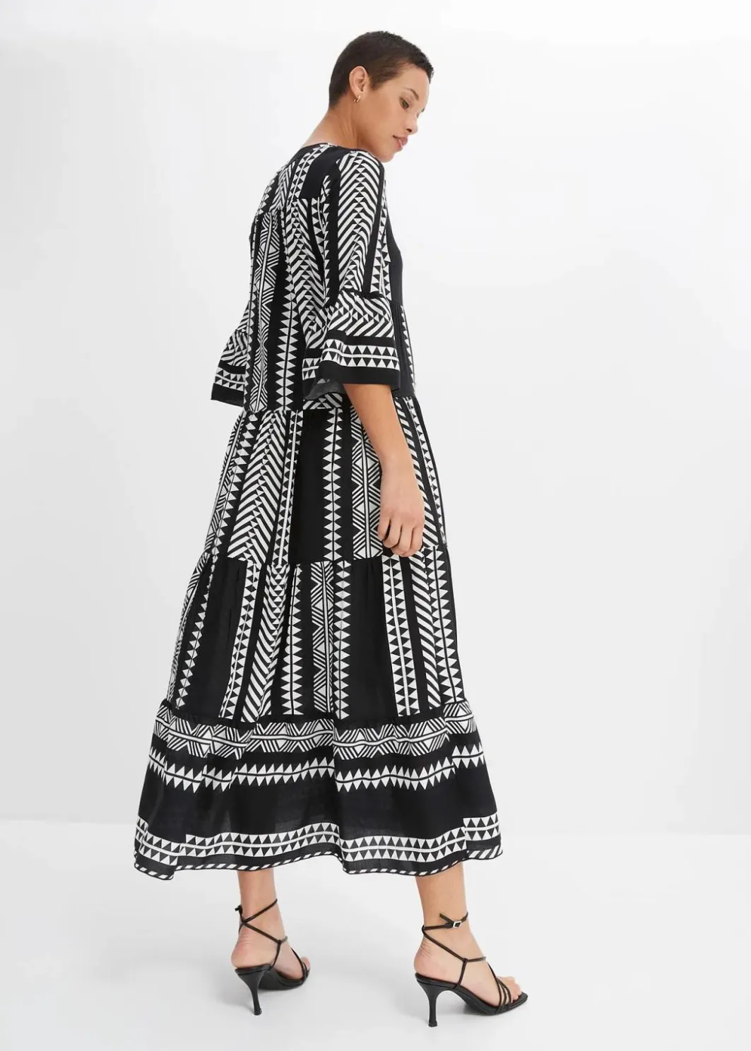 Damen bonprix Nachhaltigere Materialien|Kleider|Maxikleid aus fließender Viskose