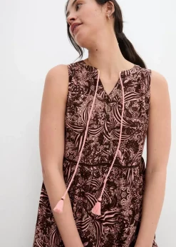 Damen bonprix Nachhaltigere Materialien|Kleider|Maxikleid aus fließender Viskose