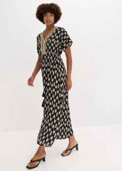 Discount Maxikleid aus fließender Viskose Damen Kleider|Bekleidung·Pullover & Strickjacken