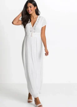 Damen bonprix Nachhaltigere Materialien|Kleider|Maxikleid aus fließender Viskose