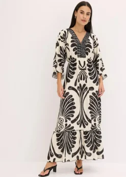Sale Maxikleid aus fließender Viskose Damen Bekleidung·Pullover & Strickjacken|Kleider