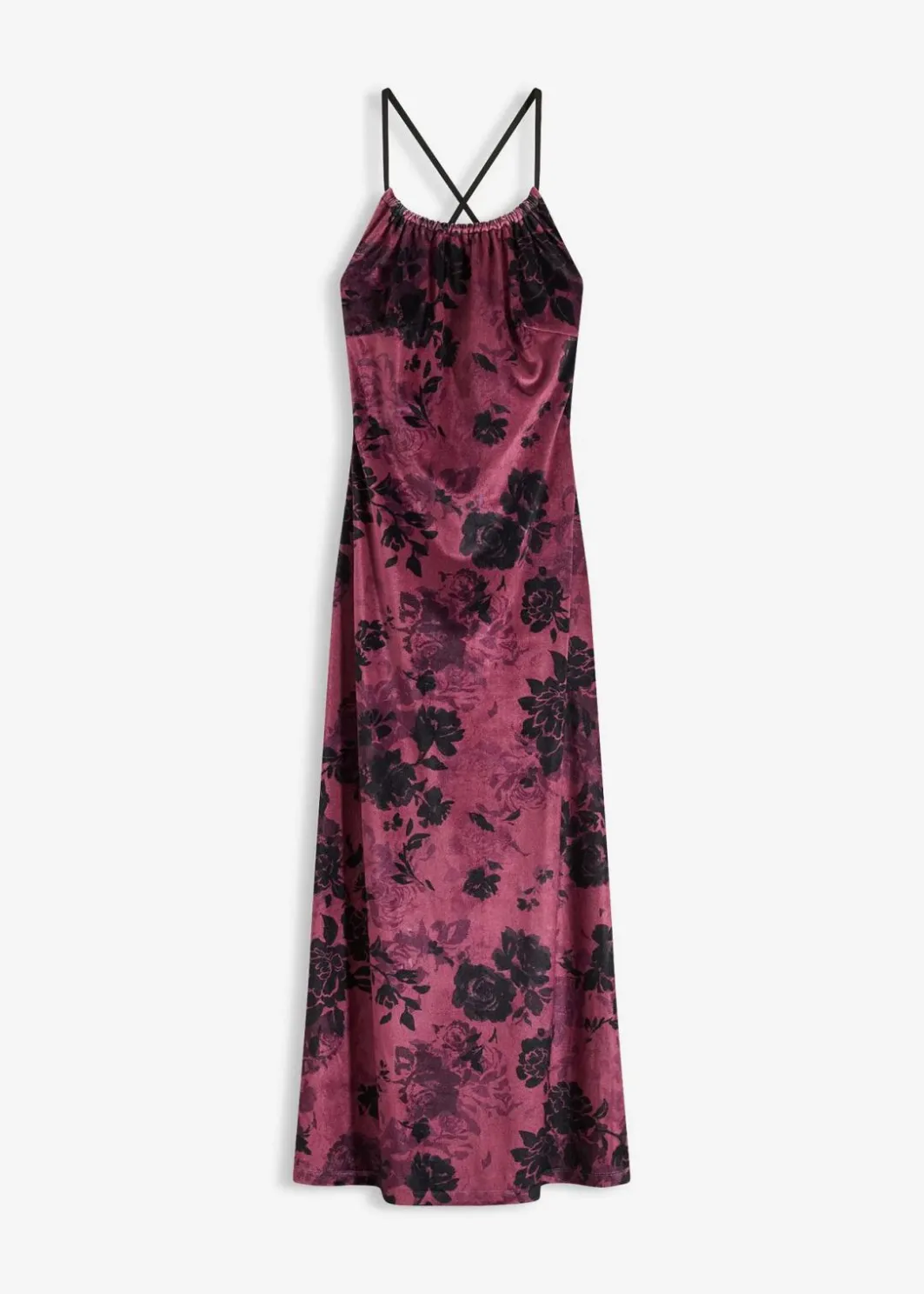 Outlet Maxikleid aus glänzendem Samt Damen Bekleidung·Pullover & Strickjacken|Festliche Mode