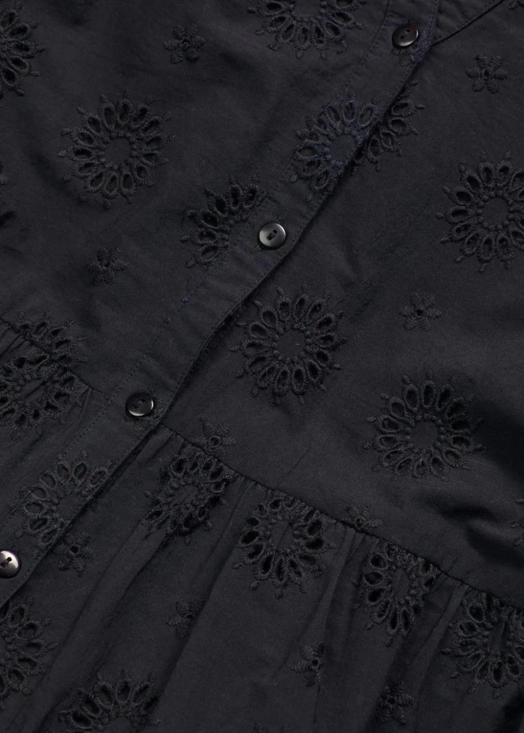 Damen bonprix Kleider|Maxikleid aus reiner Baumwolle mit Lochstickerei