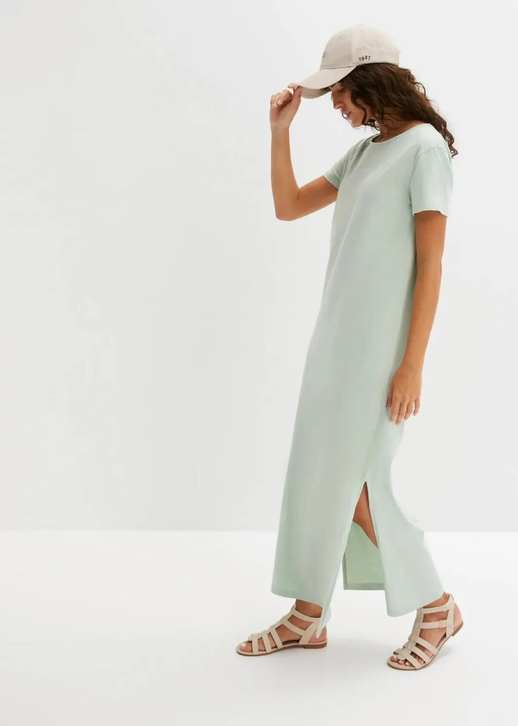 Hot Maxikleid aus reiner Baumwolle Damen Bekleidung·Pullover & Strickjacken|Kleider