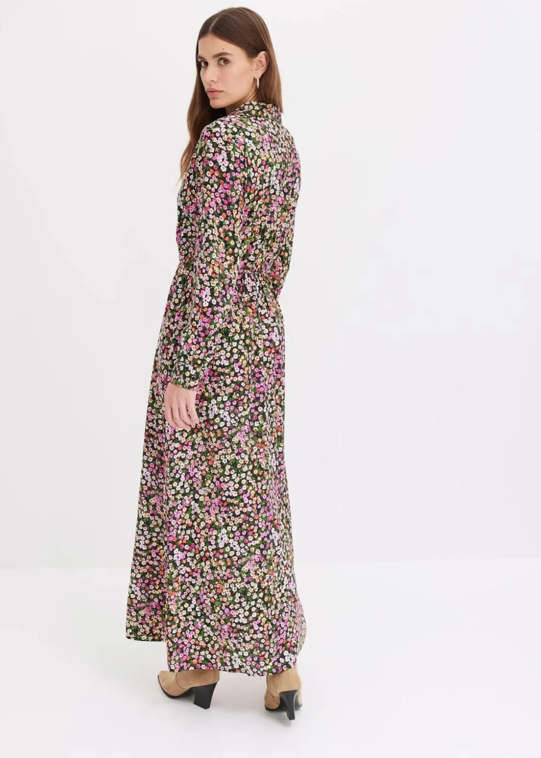 Hot Maxikleid aus reiner Viskose Damen Nachhaltigere Materialien|Bekleidung·Pullover & Strickjacken