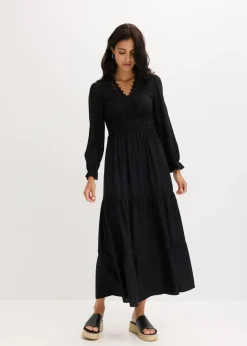 Best Maxikleid aus reiner Viskose Damen Bekleidung·Pullover & Strickjacken|Kleider