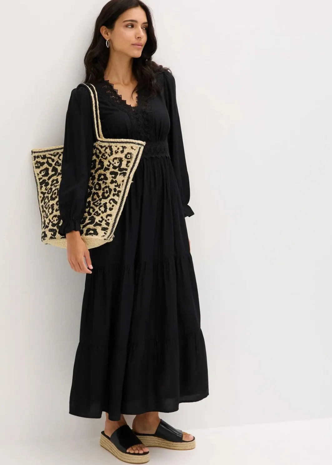 Best Maxikleid aus reiner Viskose Damen Bekleidung·Pullover & Strickjacken|Kleider