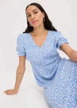 Clearance Maxikleid aus reiner Viskose Damen Nachhaltigere Materialien|Kleider