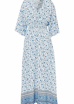 Outlet Maxikleid aus reiner Viskose Damen Bekleidung·Pullover & Strickjacken|Kleider
