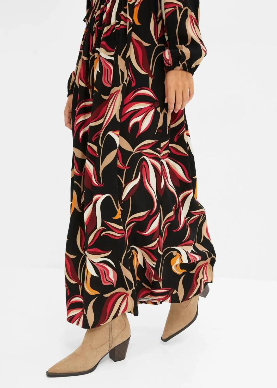 New Maxikleid aus reiner Viskose Damen Bekleidung·Pullover & Strickjacken|Kleider