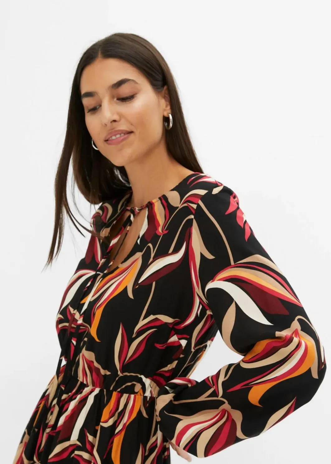New Maxikleid aus reiner Viskose Damen Bekleidung·Pullover & Strickjacken|Kleider