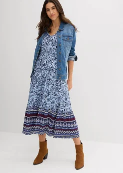 New Maxikleid aus softem Viskose-Elasthan-Mix Damen Bekleidung·Pullover & Strickjacken|Kleider