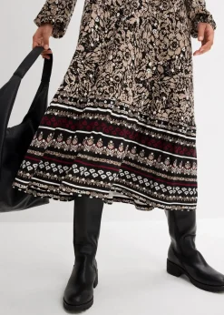 Sale Maxikleid aus softem Viskose-Elasthan-Mix Damen Kleider|Bekleidung·Pullover & Strickjacken
