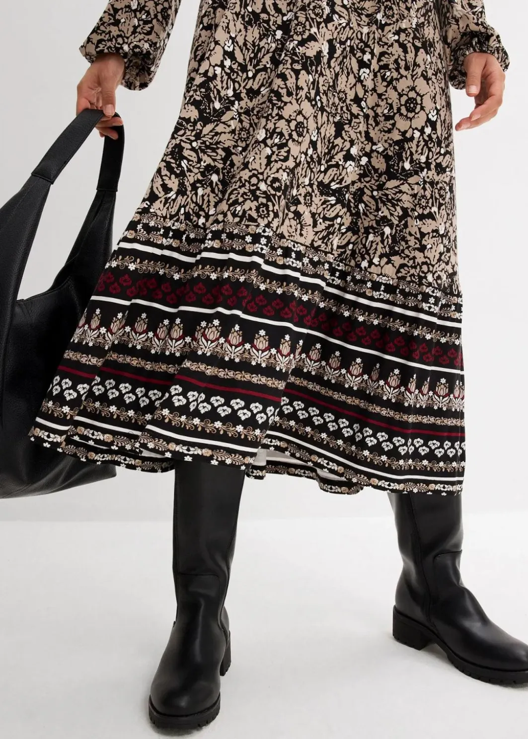 Sale Maxikleid aus softem Viskose-Elasthan-Mix Damen Kleider|Bekleidung·Pullover & Strickjacken