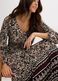 Sale Maxikleid aus softem Viskose-Elasthan-Mix Damen Kleider|Bekleidung·Pullover & Strickjacken