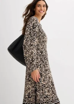 Sale Maxikleid aus softem Viskose-Elasthan-Mix Damen Kleider|Bekleidung·Pullover & Strickjacken